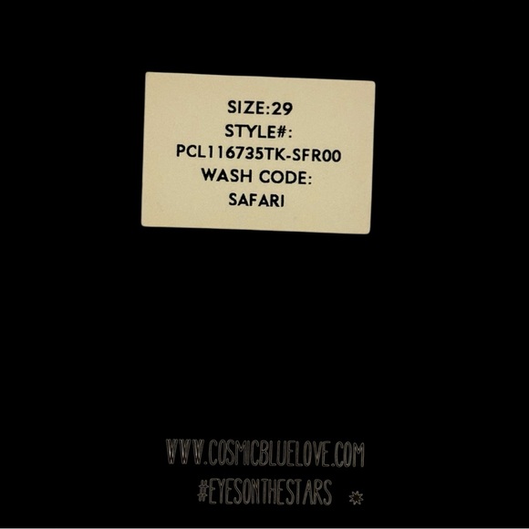 New With Tags.  Woman’s Cosmic Blue Love Ankle Cargo Tan Sz. 29 Nice! - Picture 13 of 15